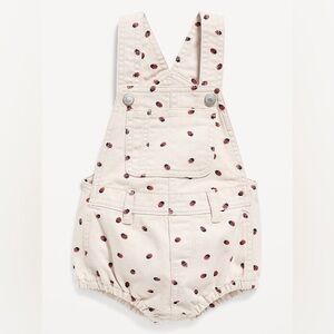 Ladybug Denim Bubble Overalls
